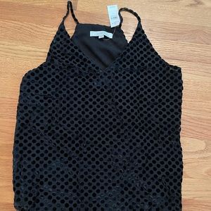 Loft Black Velvet Tank